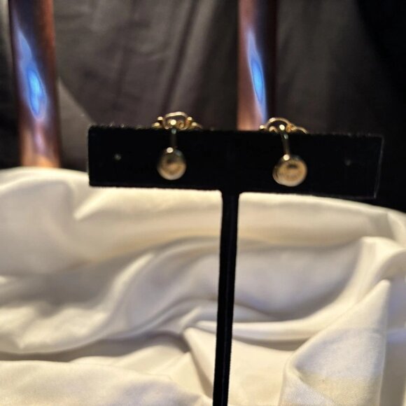 Vintage 12K Gold-Filled Filigree Opal Earrings Free Shipping - Picture 2 of 2